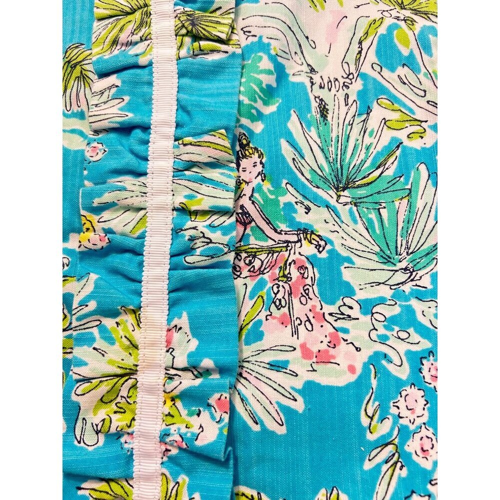 Lilly Pulitzer Originals Jungle Glam Shift Dress Blue Toile Girls 10 - Picture 4 of 5